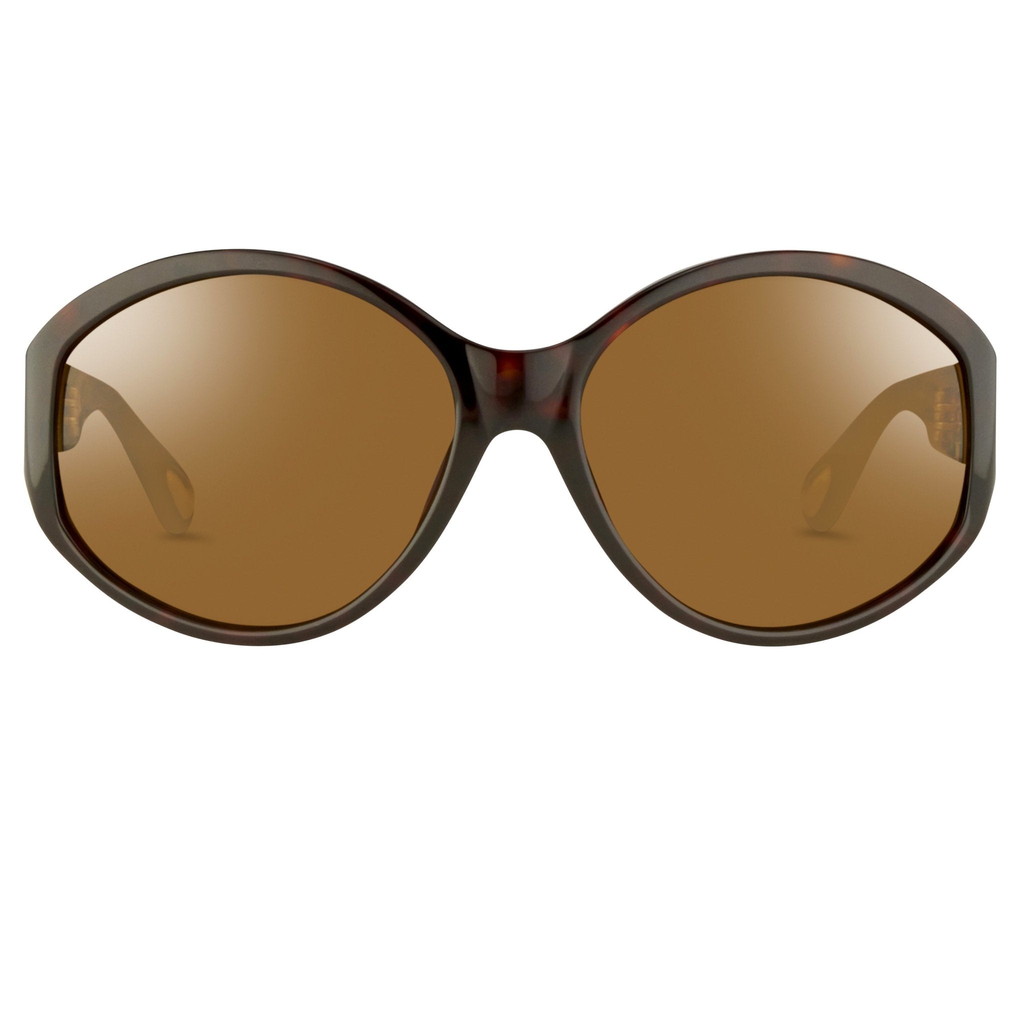 Ann Demeulemeester Ladies Sunglasses Oversized Tortoise Shell and Brown