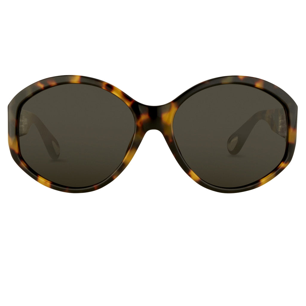 Ann Demeulemeester Ladies Sunglasses Oversized Tortoise Shell and Grey