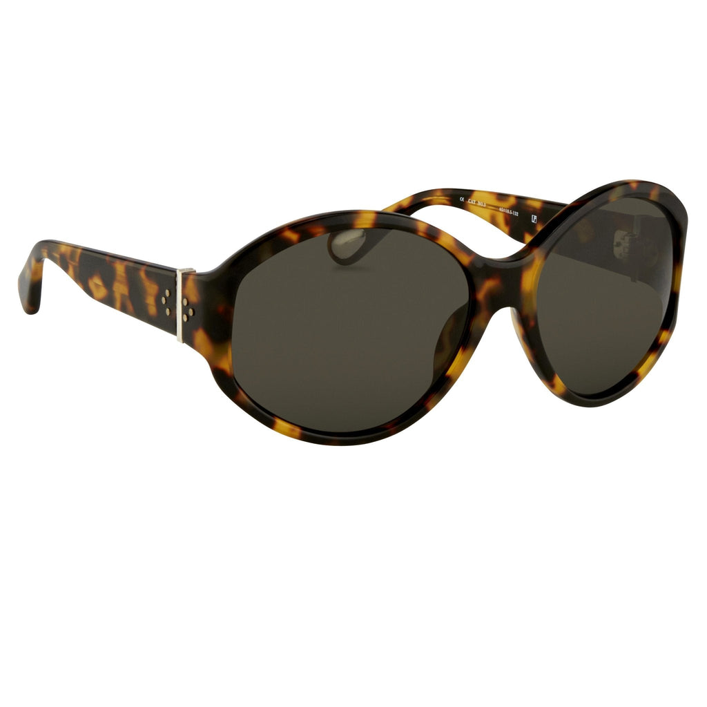 Ann Demeulemeester Ladies Sunglasses Oversized Tortoise Shell and Grey