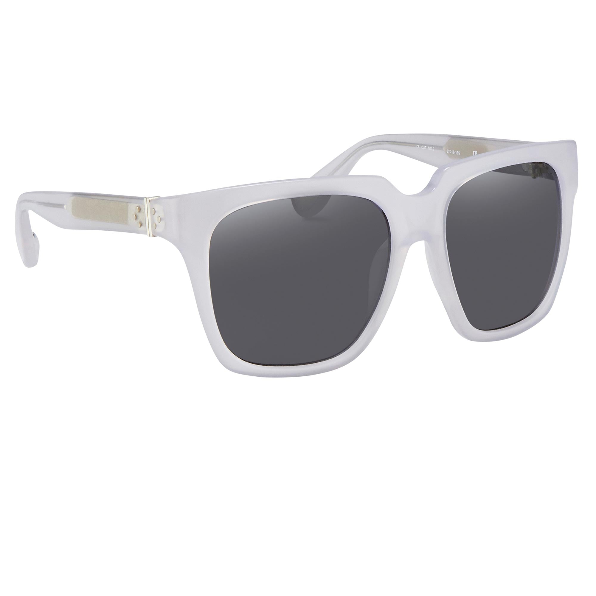 Ann Demeulemeester Sunglasses Oversized White and Solid Grey