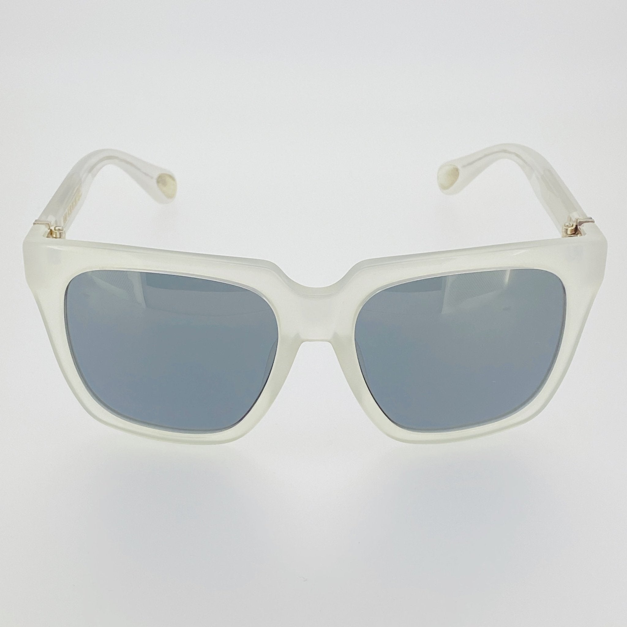 Ann Demeulemeester Sunglasses Oversized White and Solid Grey