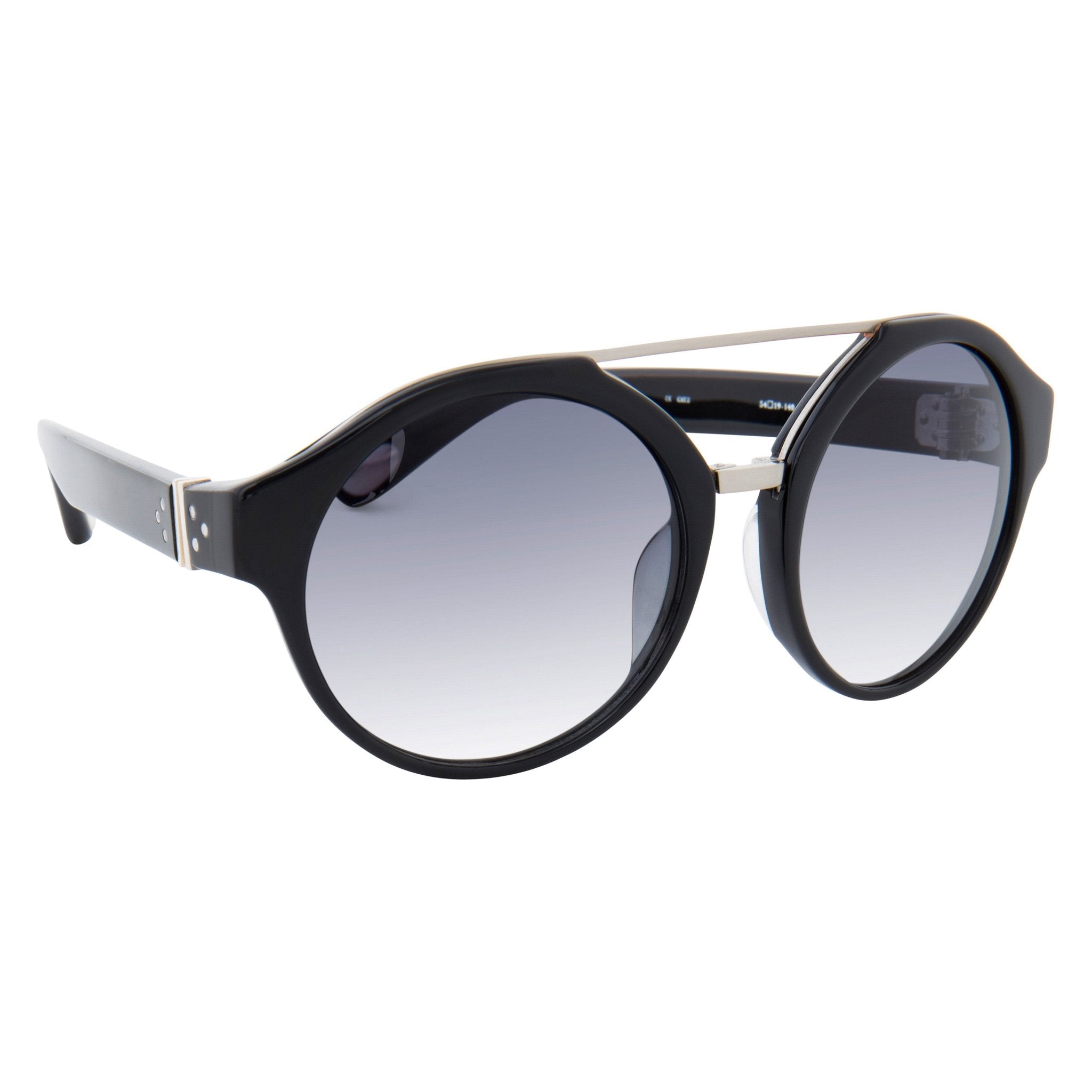 Ann Demeulemeester Sunglasses Round Black and Grey Graduated