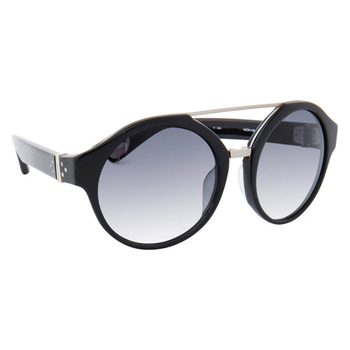 Ann Demeulemeester Sunglasses Round Black and Grey Graduated
