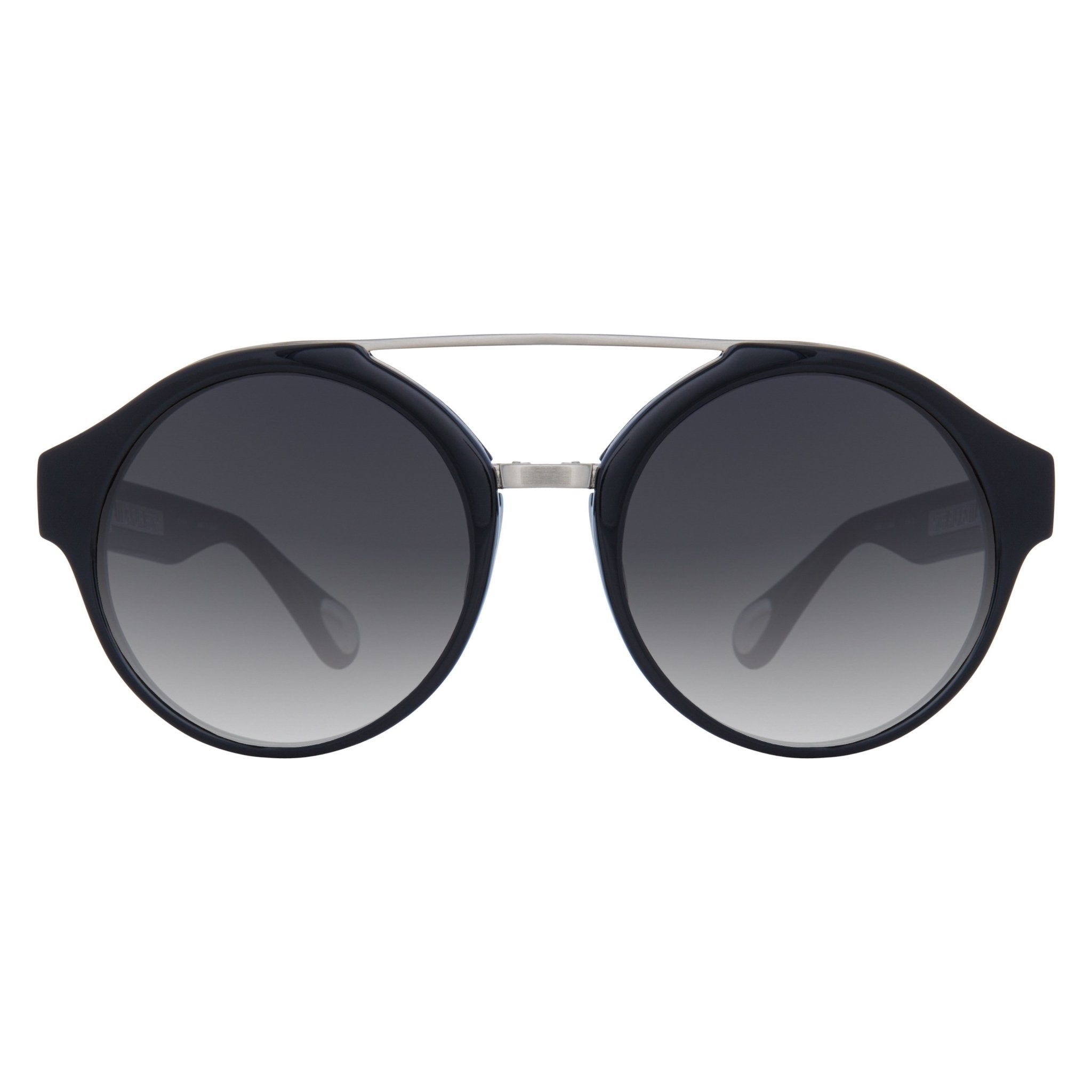 Ann Demeulemeester Sunglasses Round Black and Grey Graduated