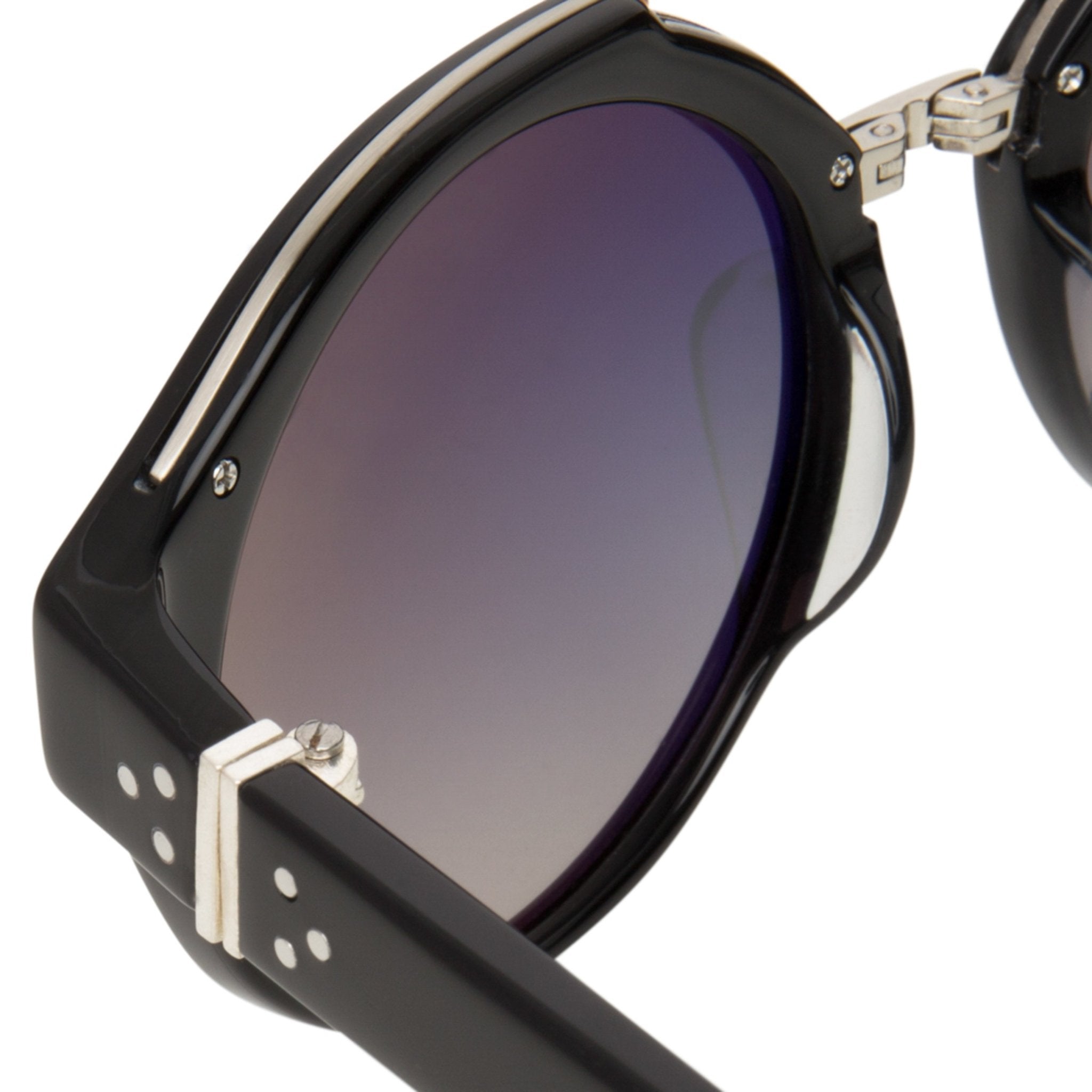 Ann Demeulemeester Sunglasses Round Black and Grey Graduated