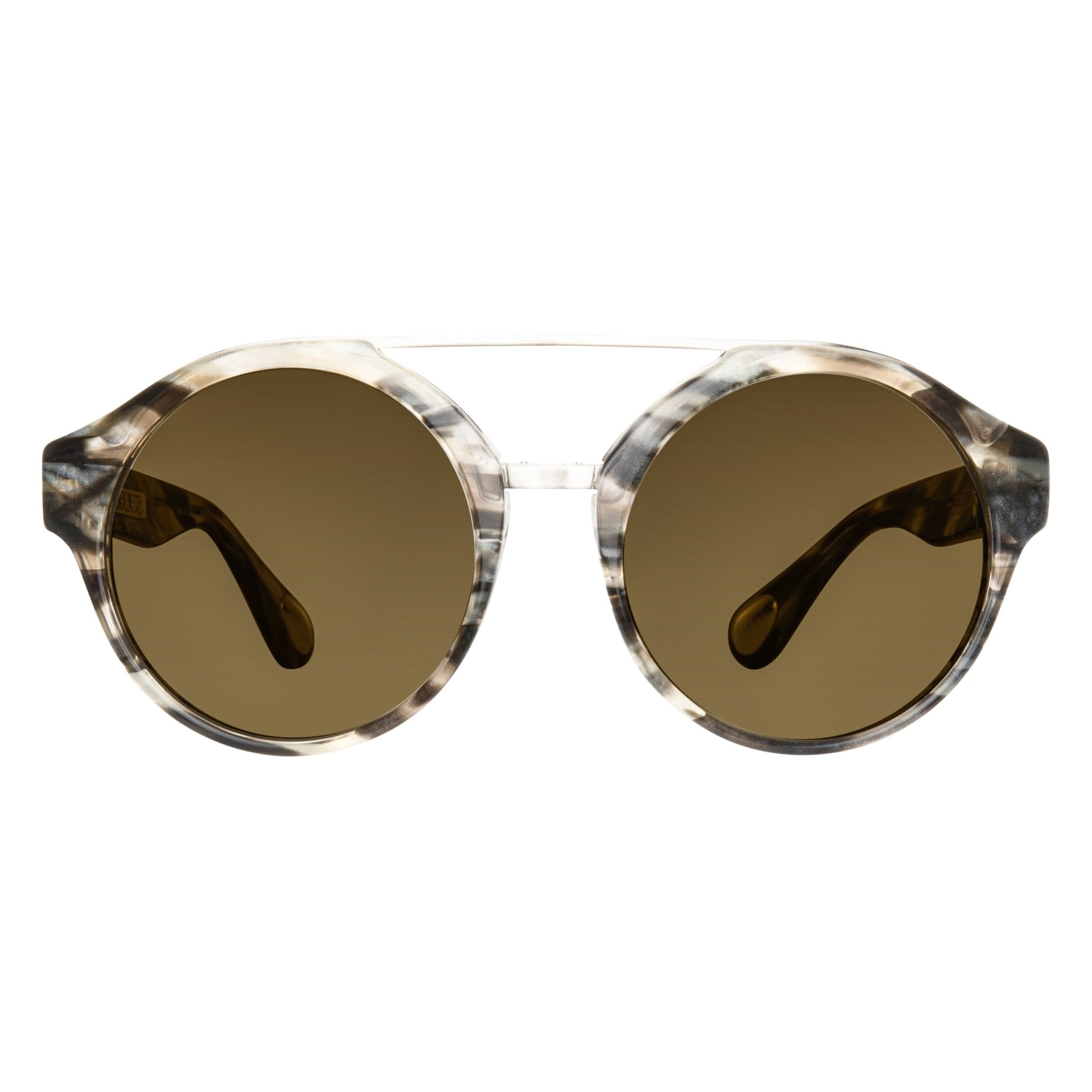Ann Demeulemeester Ladies Sunglasses Round Hornet and Green