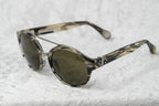 Ann Demeulemeester Ladies Sunglasses Round Hornet and Green
