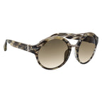 Ann Demeulemeester Ladies Sunglasses Round Hornet and Green