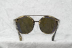 Ann Demeulemeester Ladies Sunglasses Round Hornet and Green