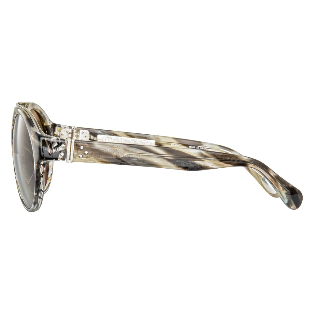 Ann Demeulemeester Ladies Sunglasses Round Hornet and Green