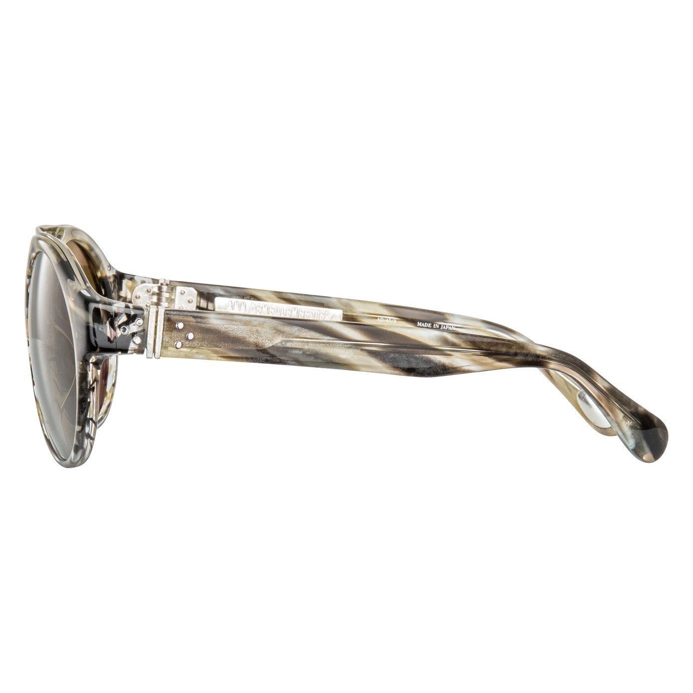 Ann Demeulemeester Ladies Sunglasses Round Hornet and Green