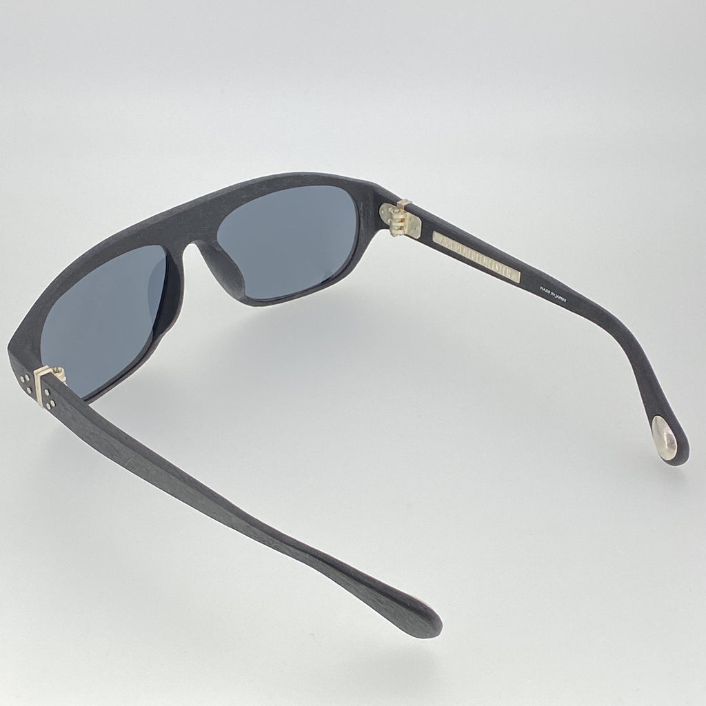 Ann Demeulemeester Men's Sunglasses Flat Top Black and Grey Mirror