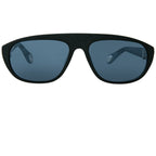Ann Demeulemeester Men's Sunglasses Flat Top Black and Grey Mirror