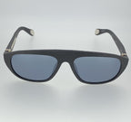 Ann Demeulemeester Men's Sunglasses Flat Top Black and Grey Mirror