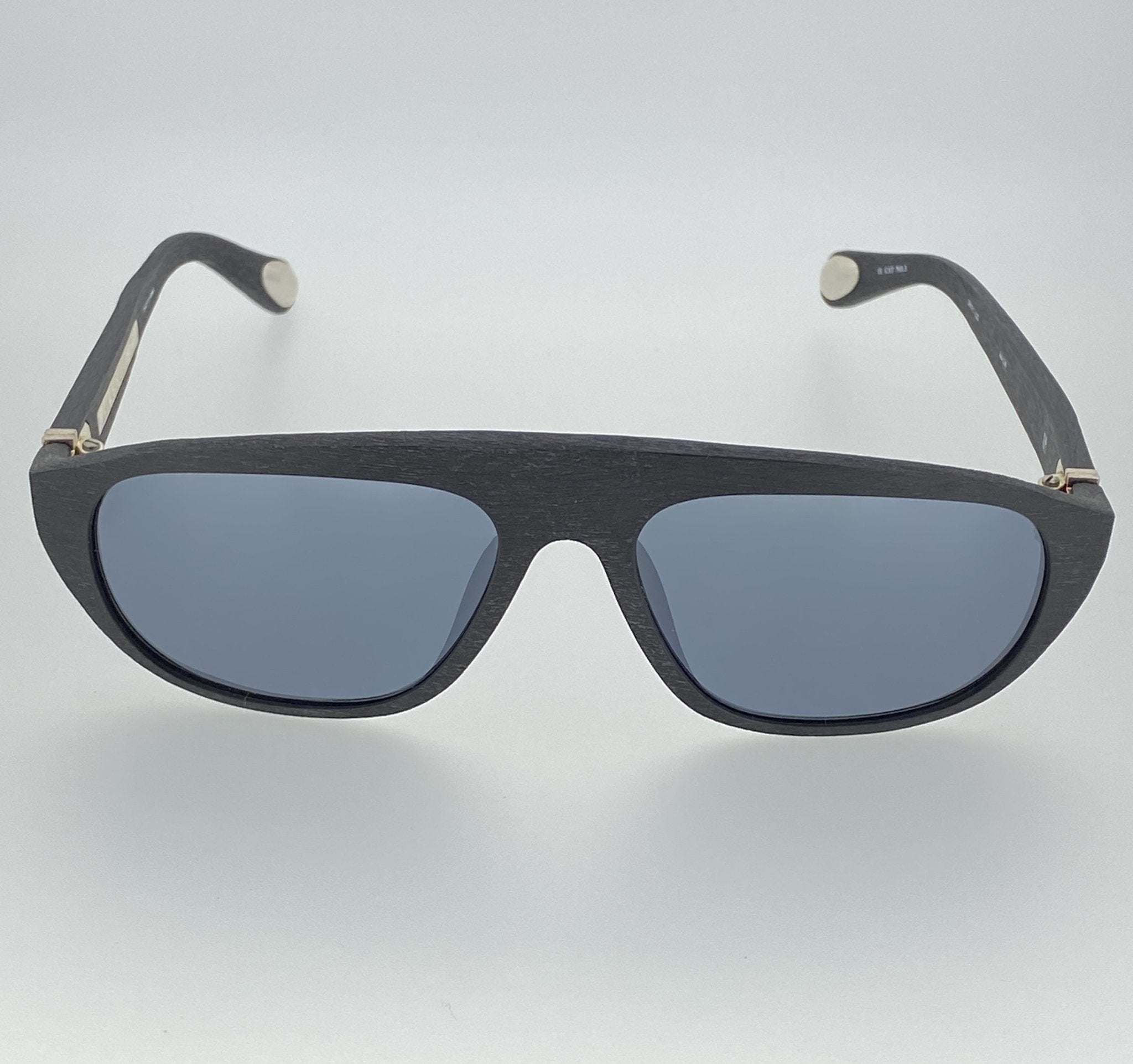 Ann Demeulemeester Men's Sunglasses Flat Top Black and Grey Mirror