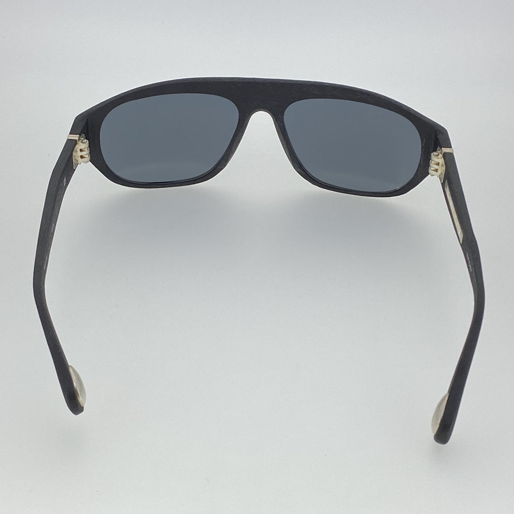 Ann Demeulemeester Men's Sunglasses Flat Top Black and Grey Mirror