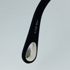 Ann Demeulemeester Men's Sunglasses Flat Top Black and Grey Mirror