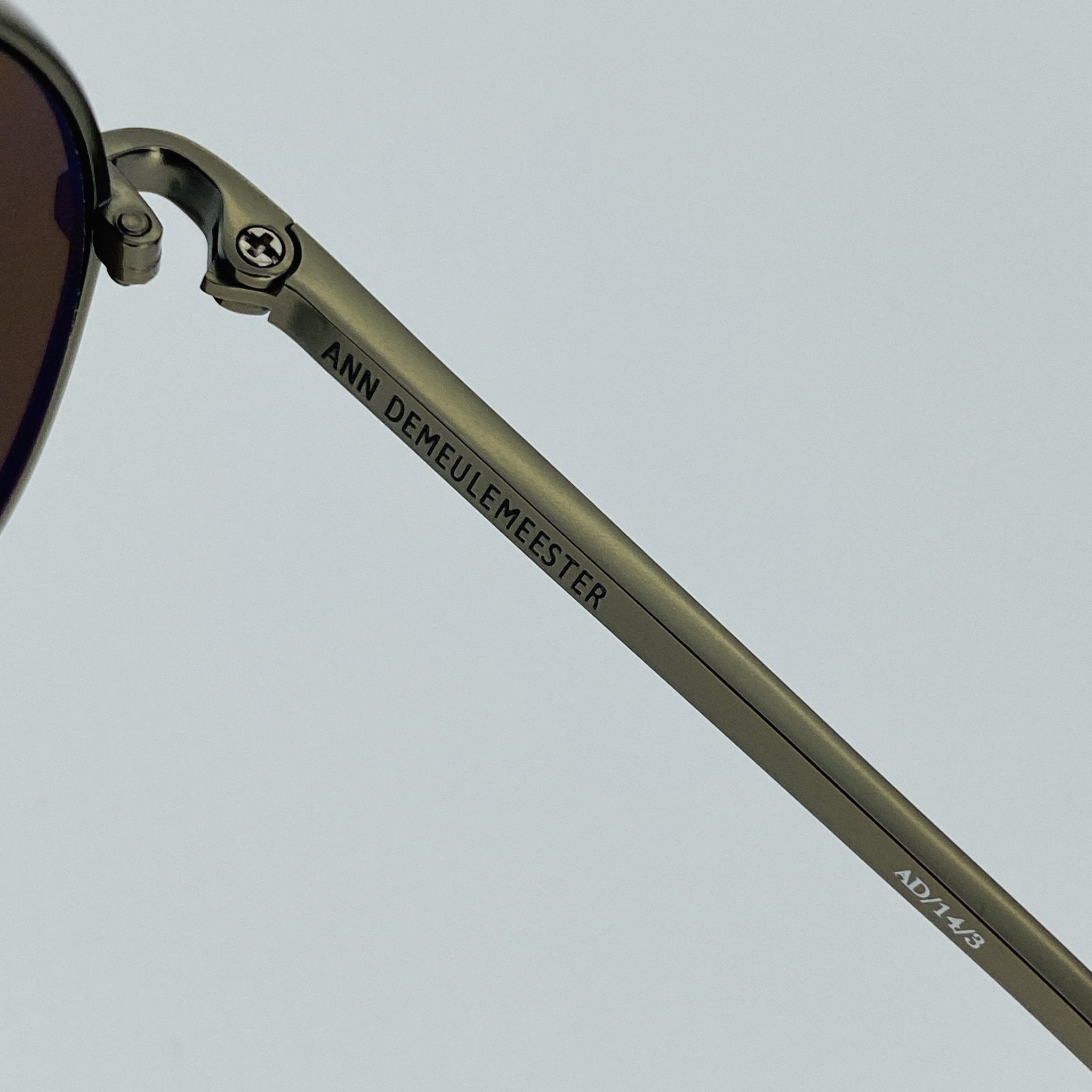Ann Demeulemeester Men's Sunglasses Brushed Silver and Brown