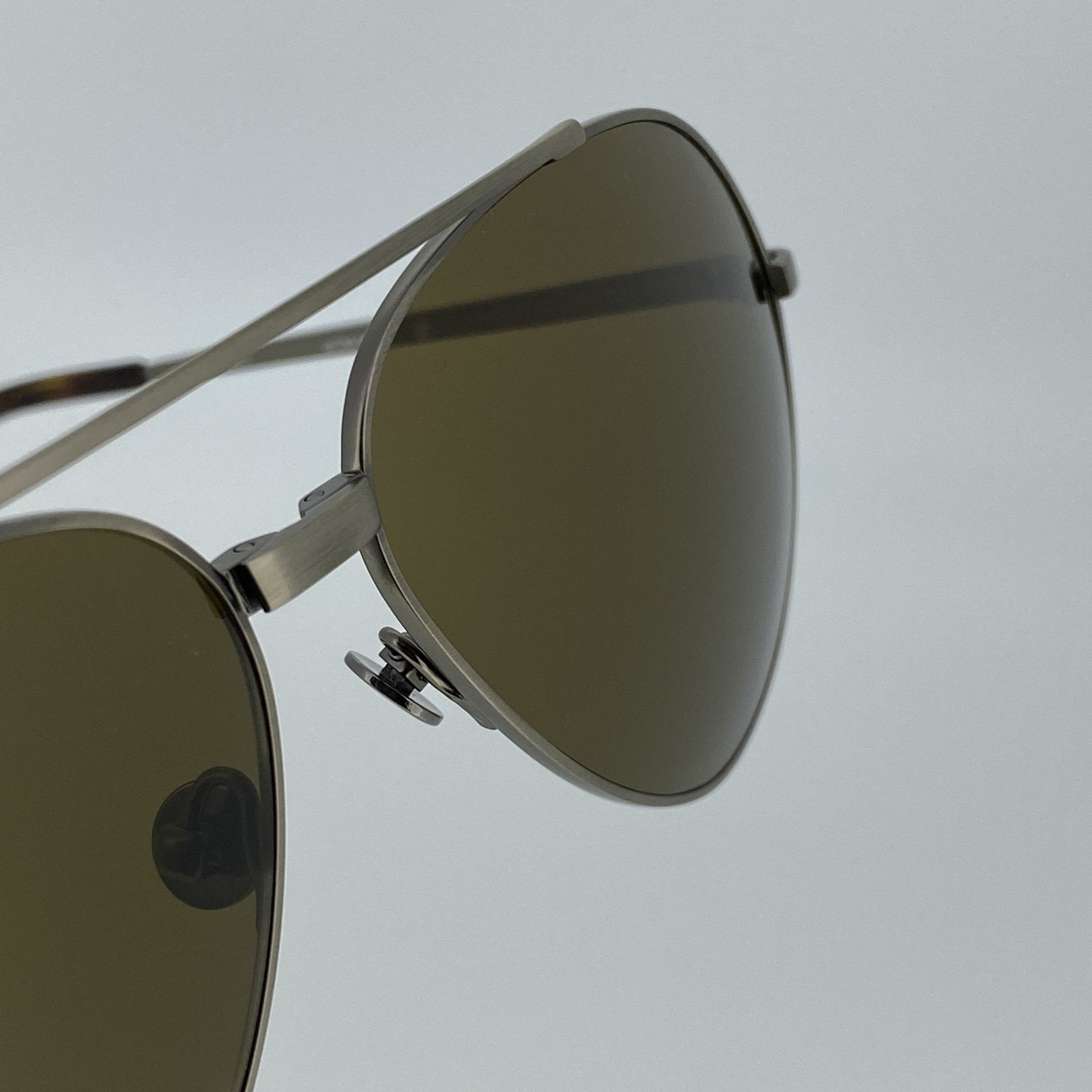 Ann Demeulemeester Men's Sunglasses Brushed Silver and Brown