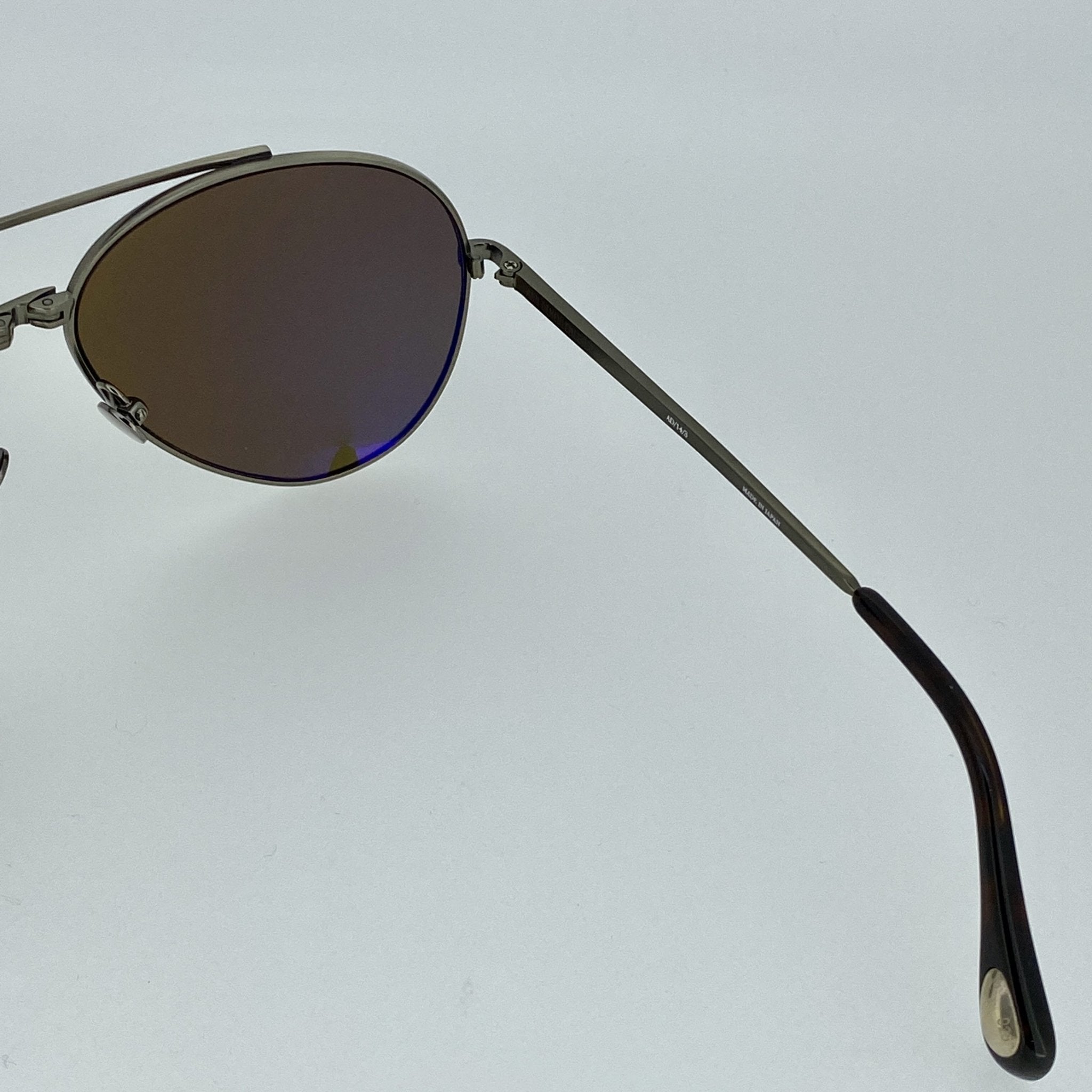 Ann Demeulemeester Men's Sunglasses Brushed Silver and Brown
