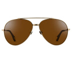 Ann Demeulemeester Men's Sunglasses Brushed Silver and Brown