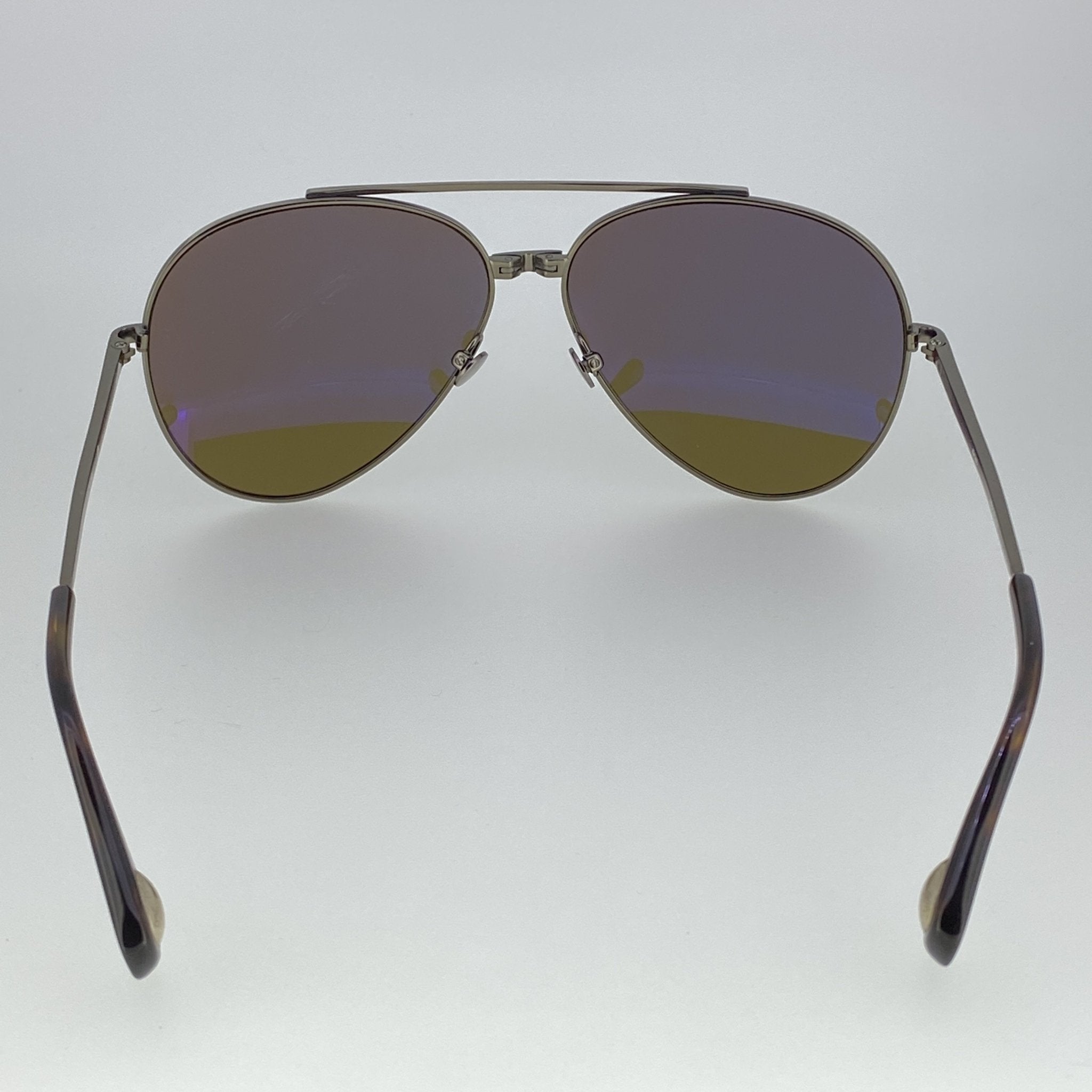 Ann Demeulemeester Men's Sunglasses Brushed Silver and Brown