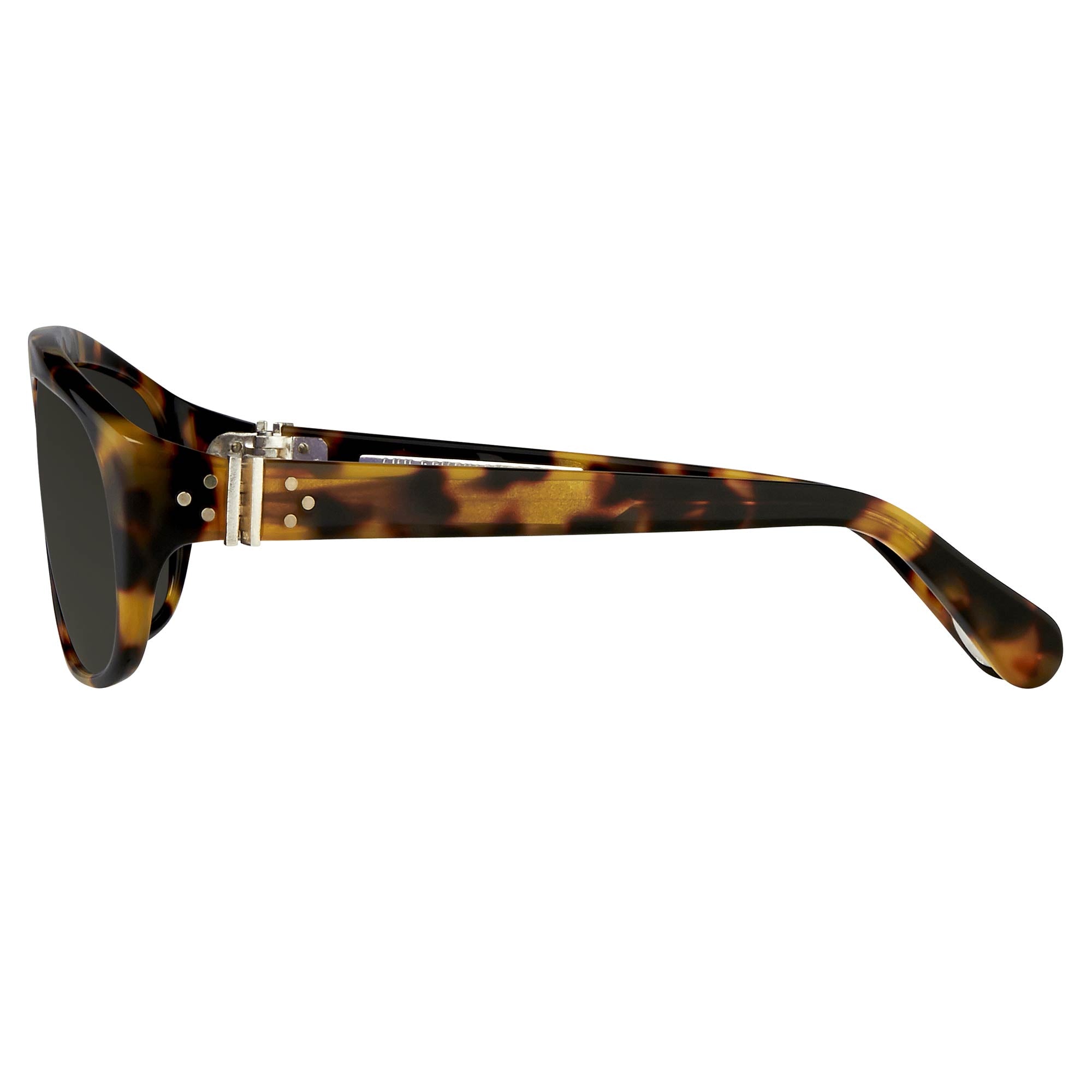 Ann Demeulemeester Men's Sunglasses Flat Top Tortoise Shell and Grey