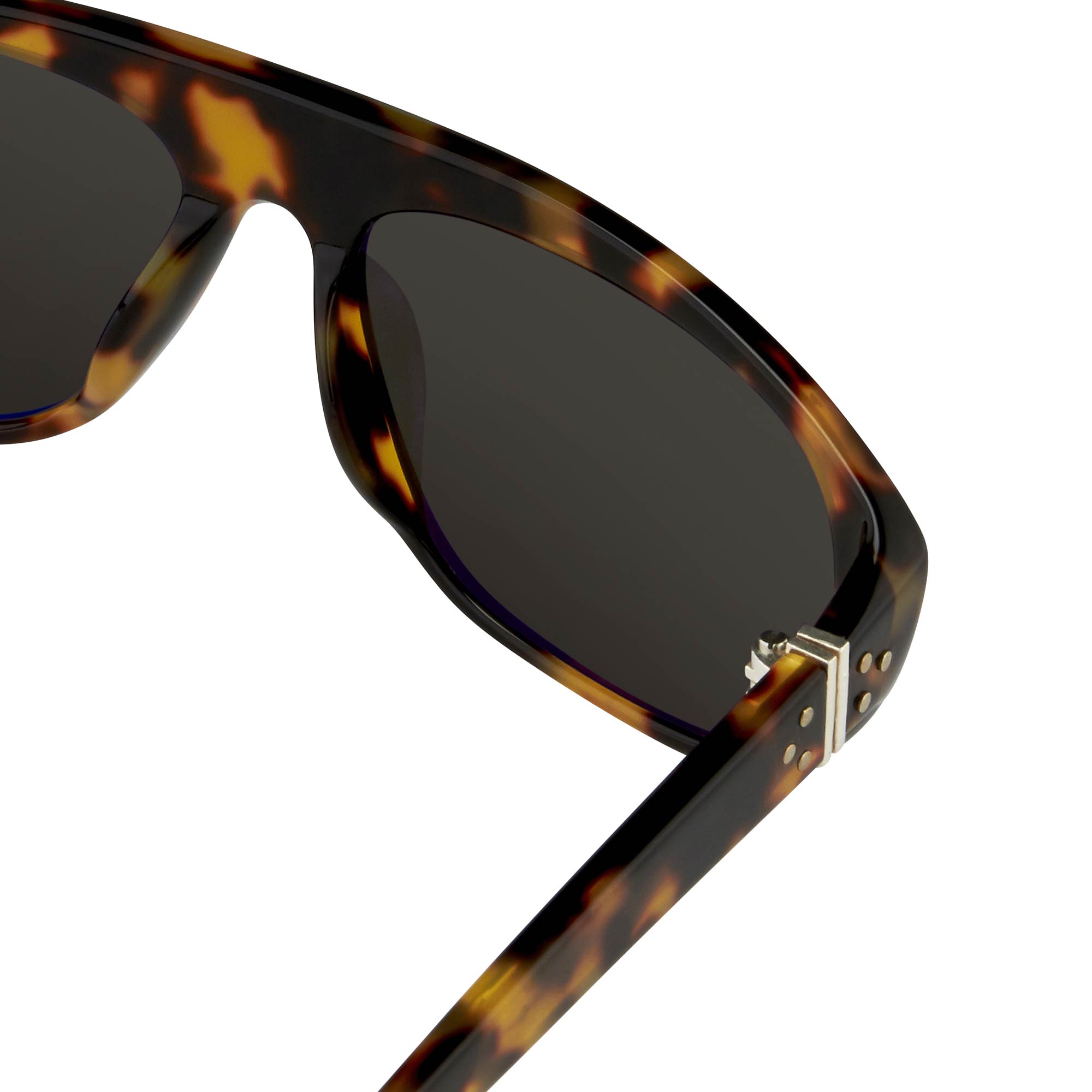 Ann Demeulemeester Men's Sunglasses Flat Top Tortoise Shell and Grey