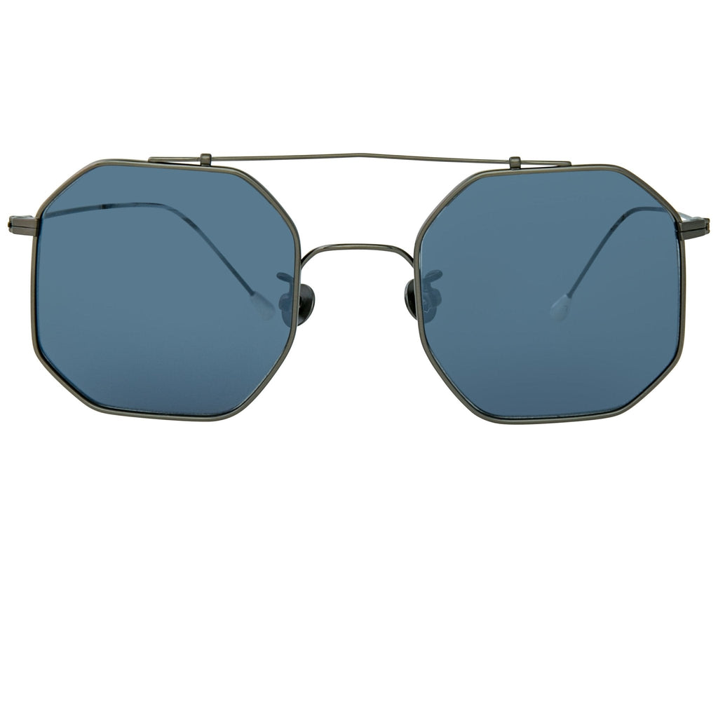 Ann Demeulemeester Sunglasses Square Brushed Gun metal and Grey