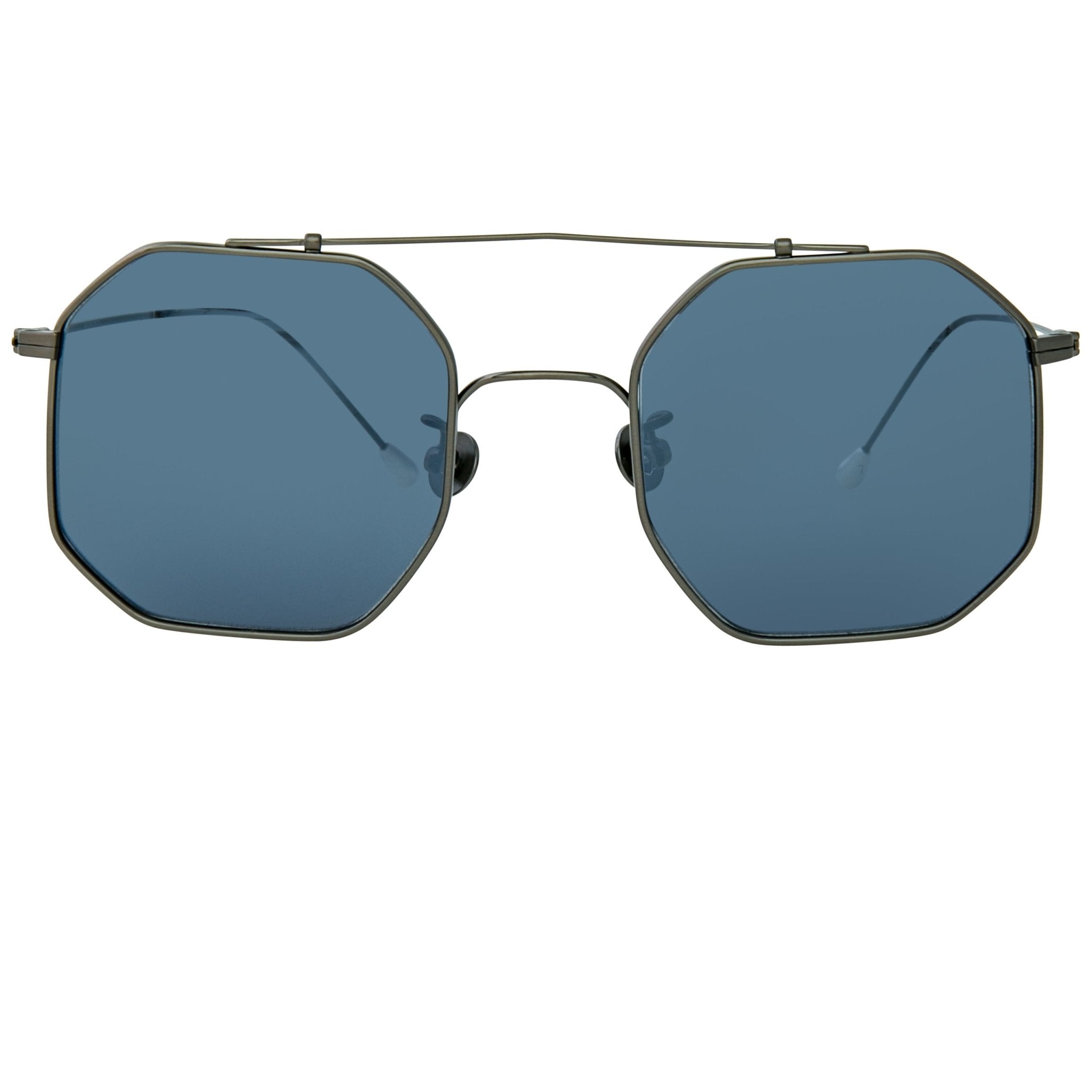 Ann Demeulemeester Sunglasses Square Brushed Gun metal and Grey