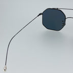 Ann Demeulemeester Sunglasses Square Brushed Gun metal and Grey