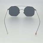 Ann Demeulemeester Sunglasses Square Brushed Gun metal and Grey