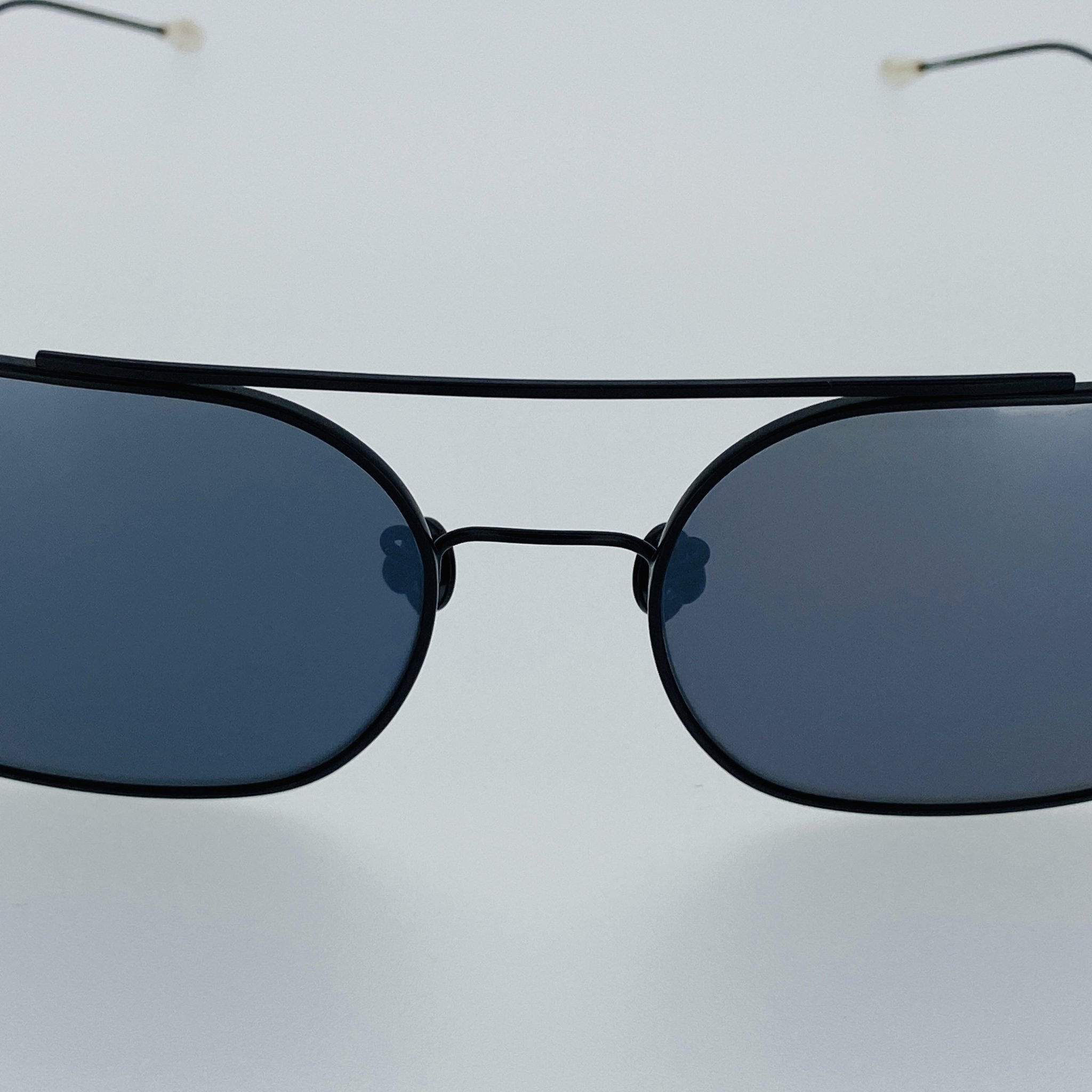 Ann Demeulemeester Men's Sunglasses Matte Black and Silver