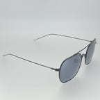 Ann Demeulemeester Men's Sunglasses Matte Black and Silver