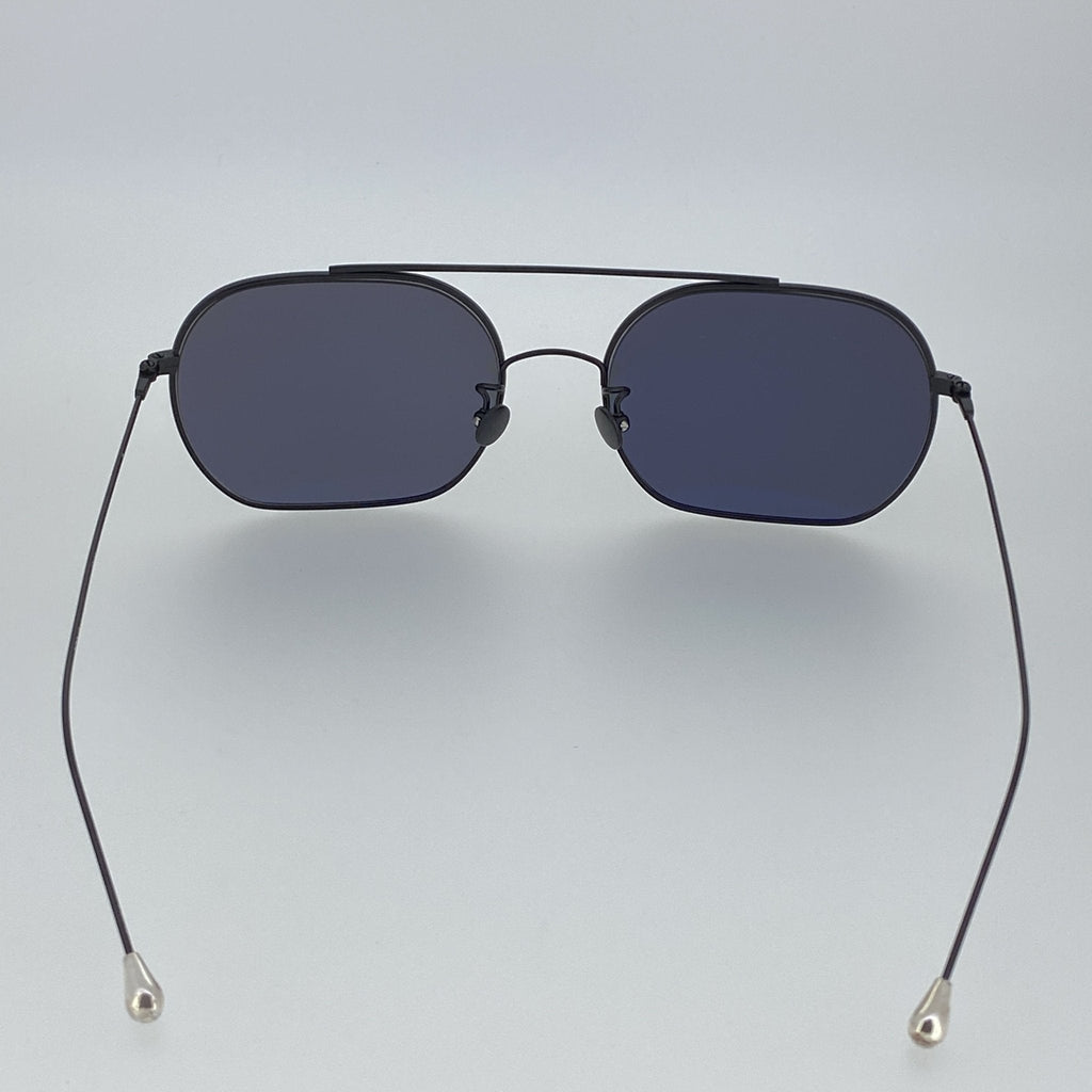 Ann Demeulemeester Men's Sunglasses Matte Black and Silver