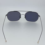 Ann Demeulemeester Men's Sunglasses Matte Black and Silver