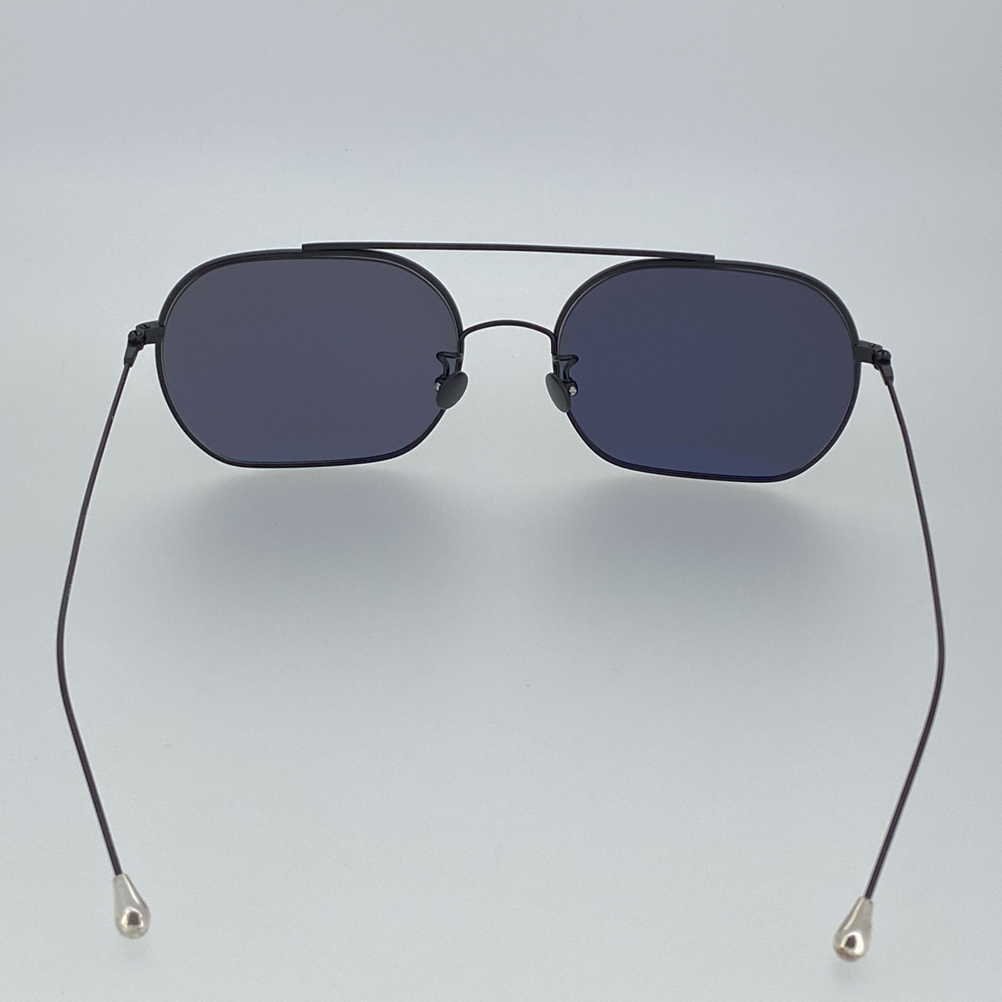 Ann Demeulemeester Men's Sunglasses Matte Black and Silver