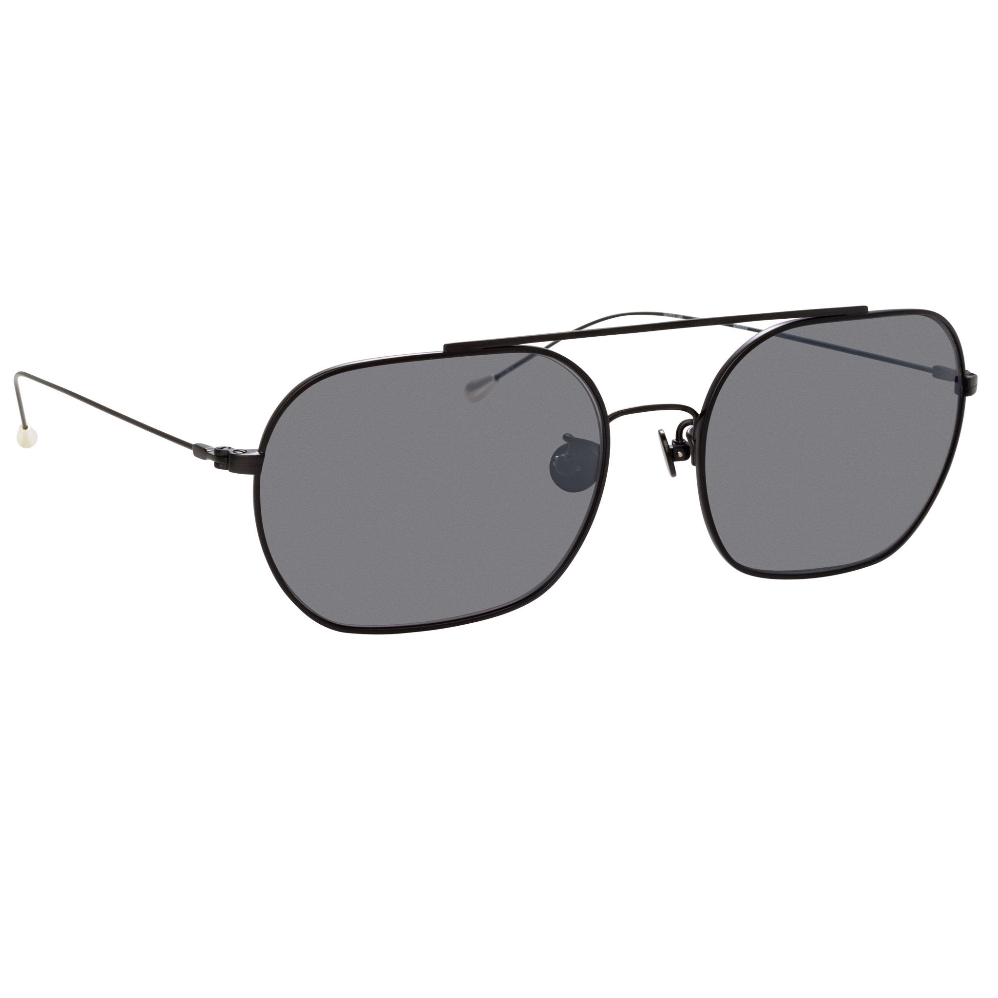 Ann Demeulemeester Men's Sunglasses Matte Black and Silver