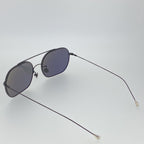 Ann Demeulemeester Men's Sunglasses Matte Black and Silver
