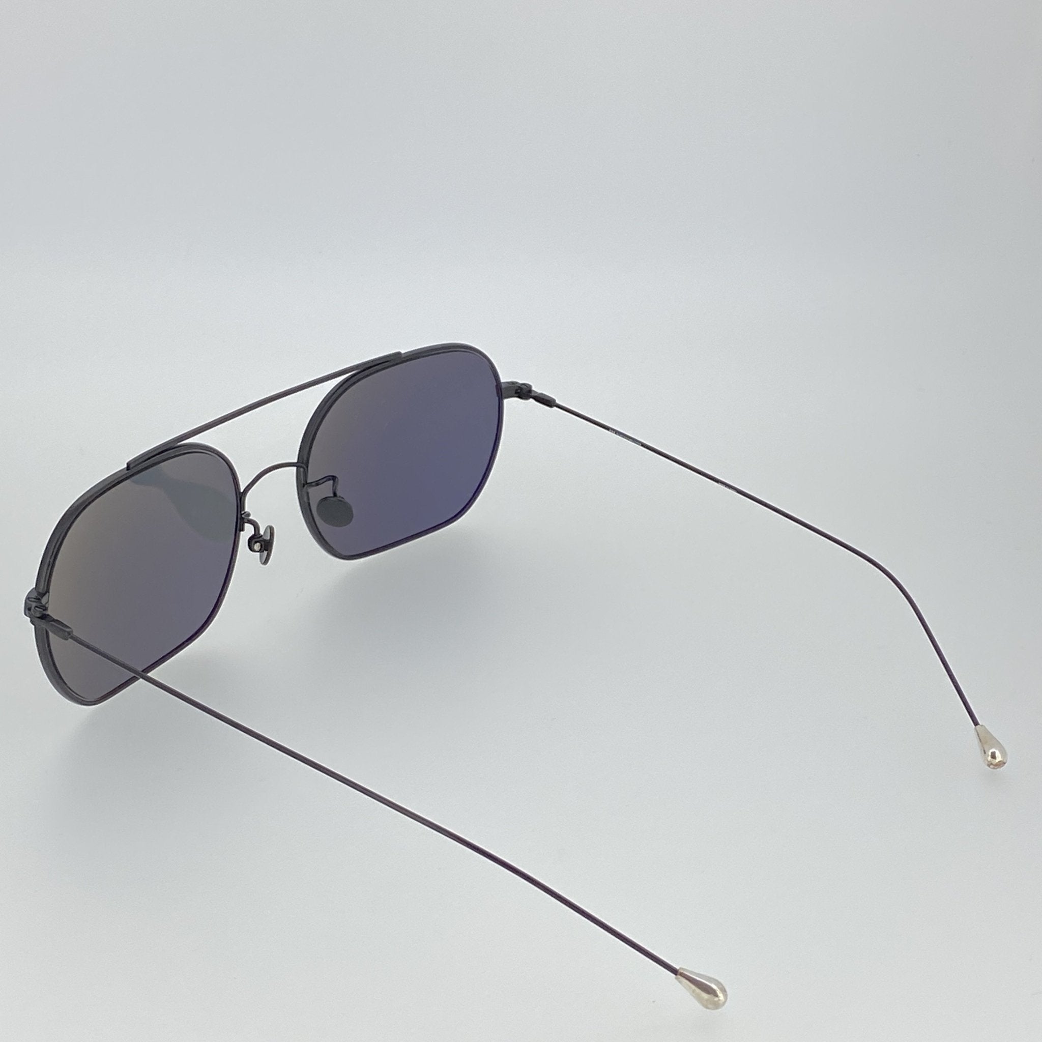 Ann Demeulemeester Men's Sunglasses Matte Black and Silver