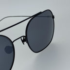 Ann Demeulemeester Men's Sunglasses Matte Black and Silver