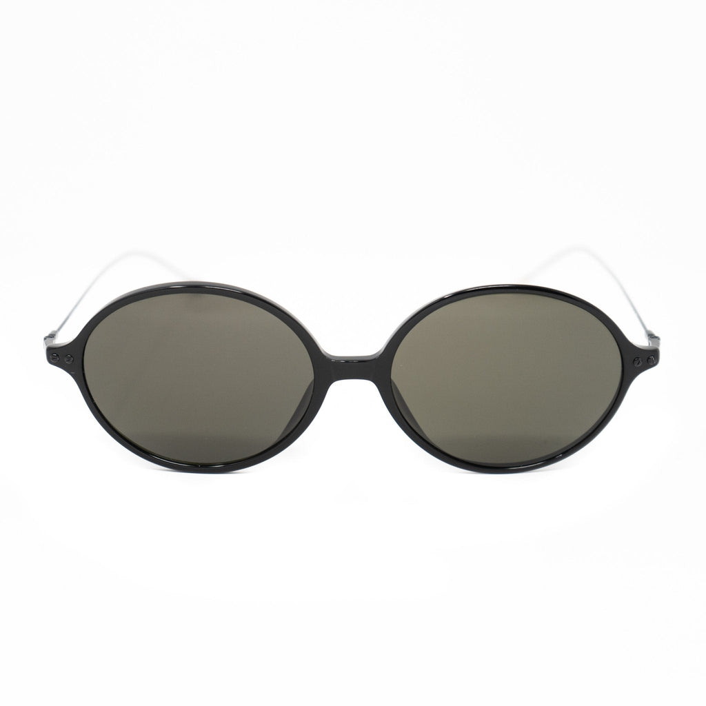 Ann Demeulemeester Sunglasses Oval Silver Black and Grey