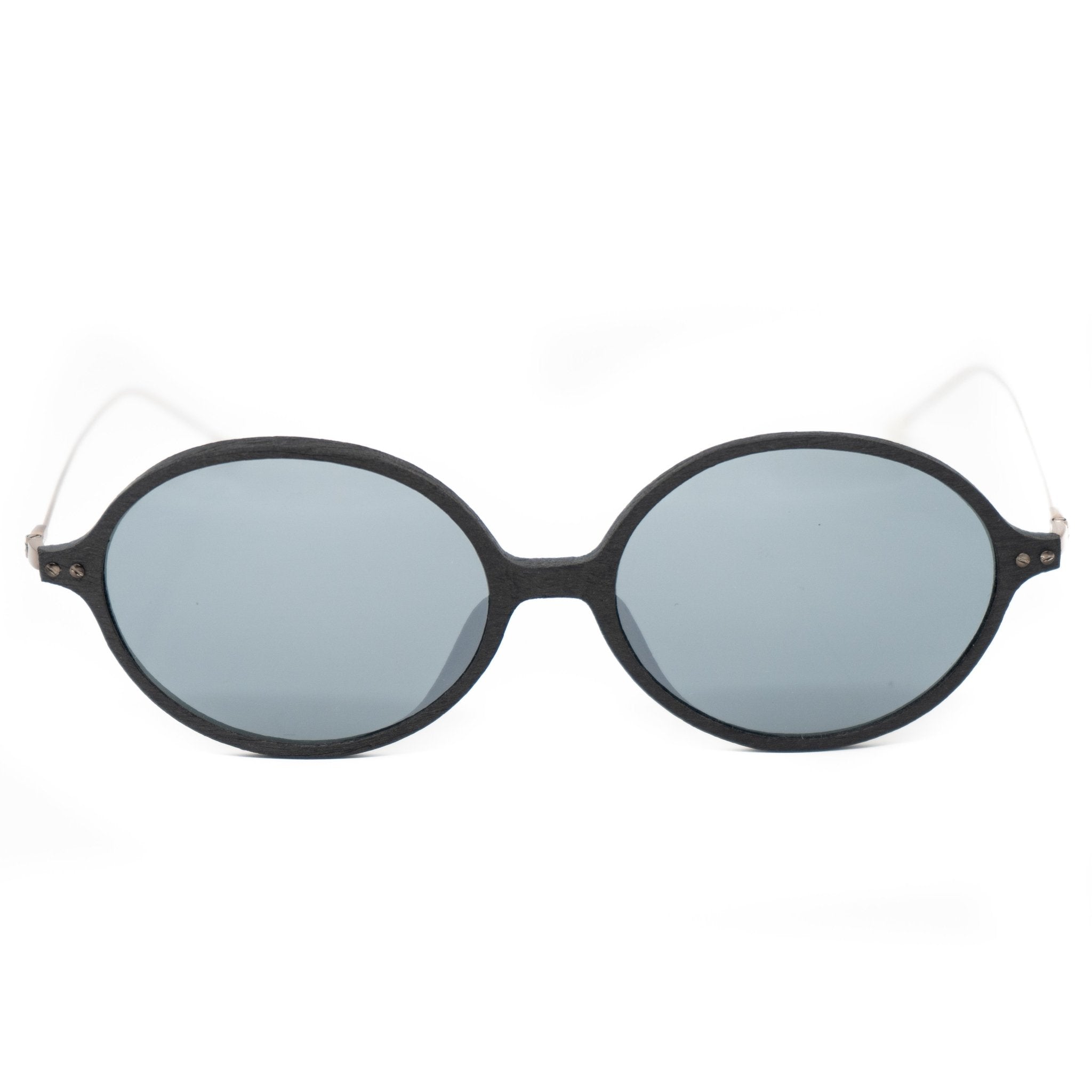Ann Demeulemeester Sunglasses Oval Black and Grey Mirror