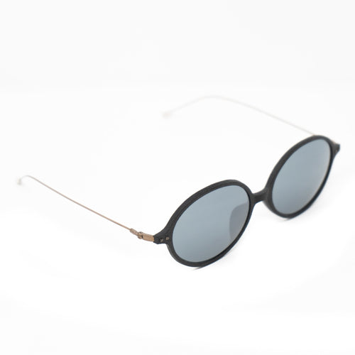 Ann Demeulemeester Sunglasses Oval Black and Grey Mirror