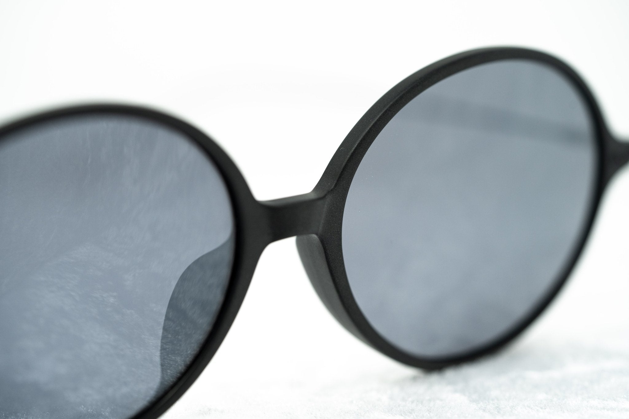 Ann Demeulemeester Sunglasses Oval Matte Black and Grey