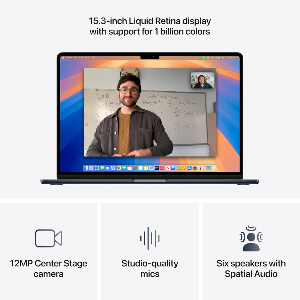 Apple 15-inch MacBook Air M2 8GB 256GB SSD Midnight