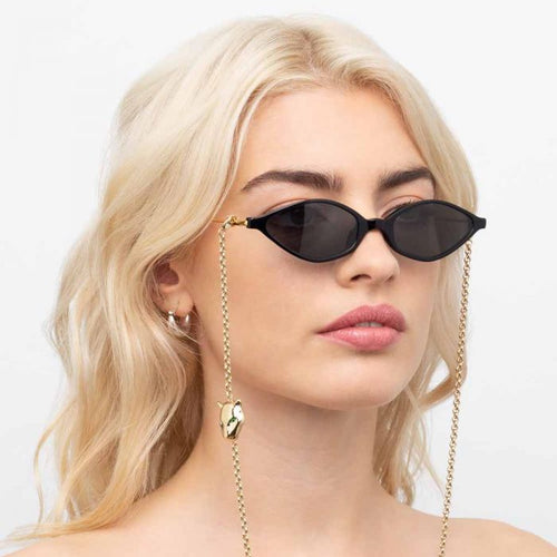 Alessandra Rich X Linda Farrow Black Women's Sunglasses