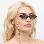 Alessandra Rich Ladies Cat Eye Blue Sunglasses