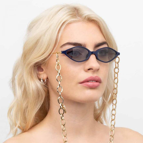 Alessandra Rich Ladies Cat Eye Blue Sunglasses