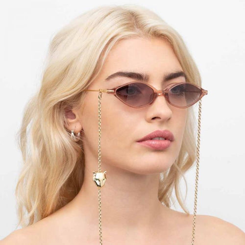 Alessandra Rich Ladies Angular Brown Sunglasses